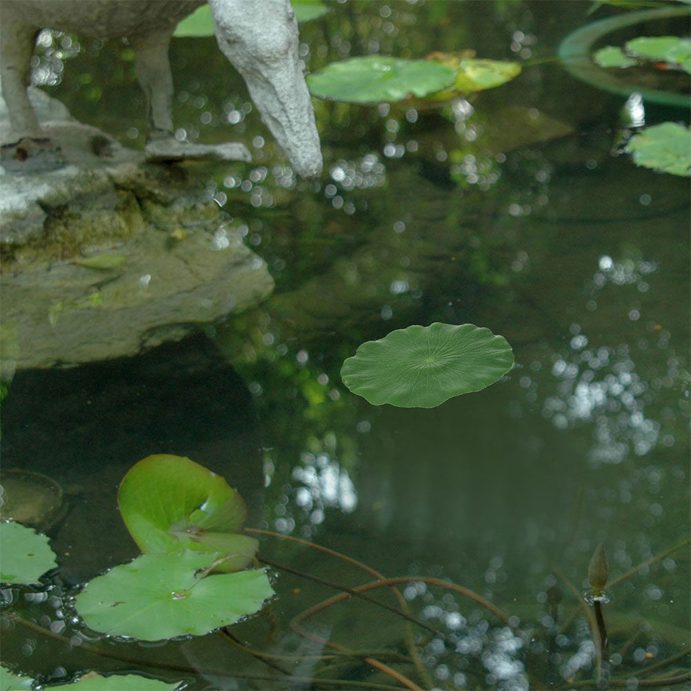 Aquarium Fish In Pond - Artificial Lily Pads 15Pcs Realistic Floating
