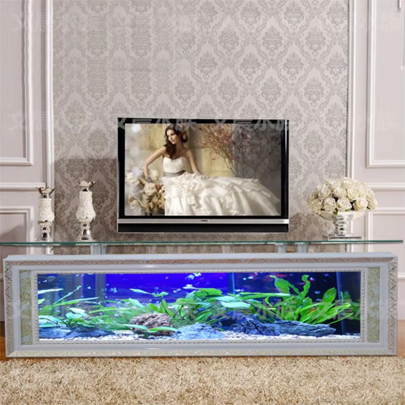 Live Fish Aquarium - European TV Cabinet Fish Tank Living