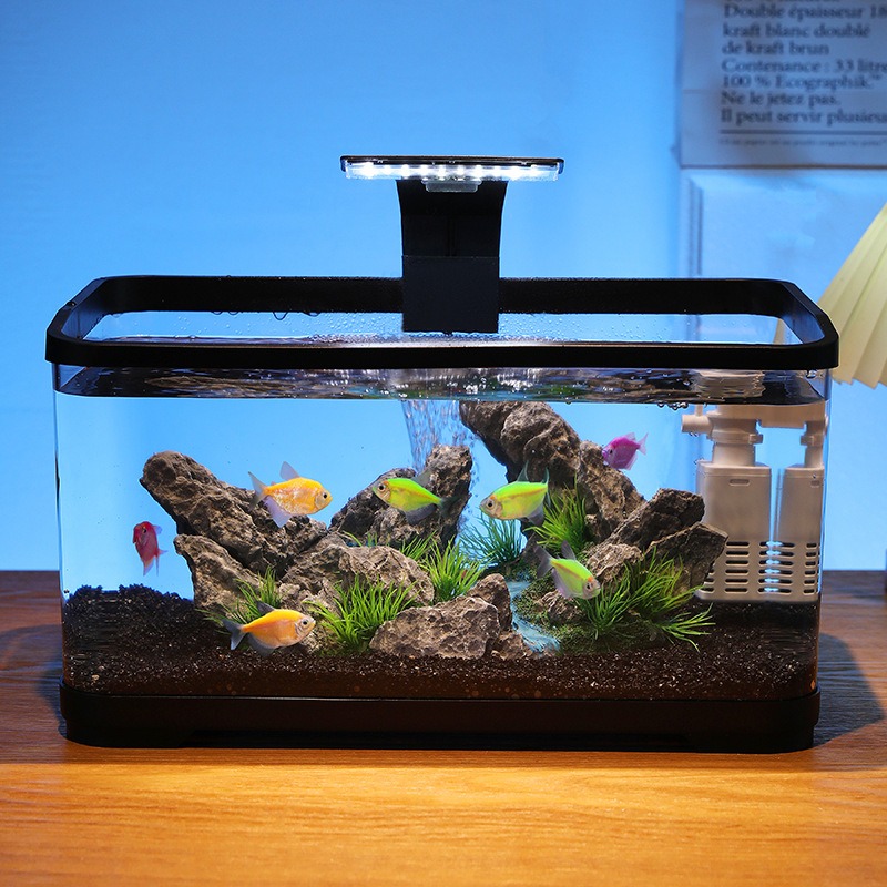 Fish Aquarium Home - Desktop fish tank circulating filter aquarium,
