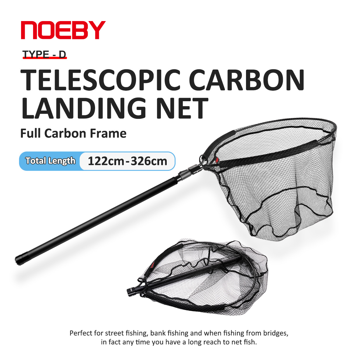 NOEBY Telescopic Landing Net F - Fish Net Handle 评论和价格