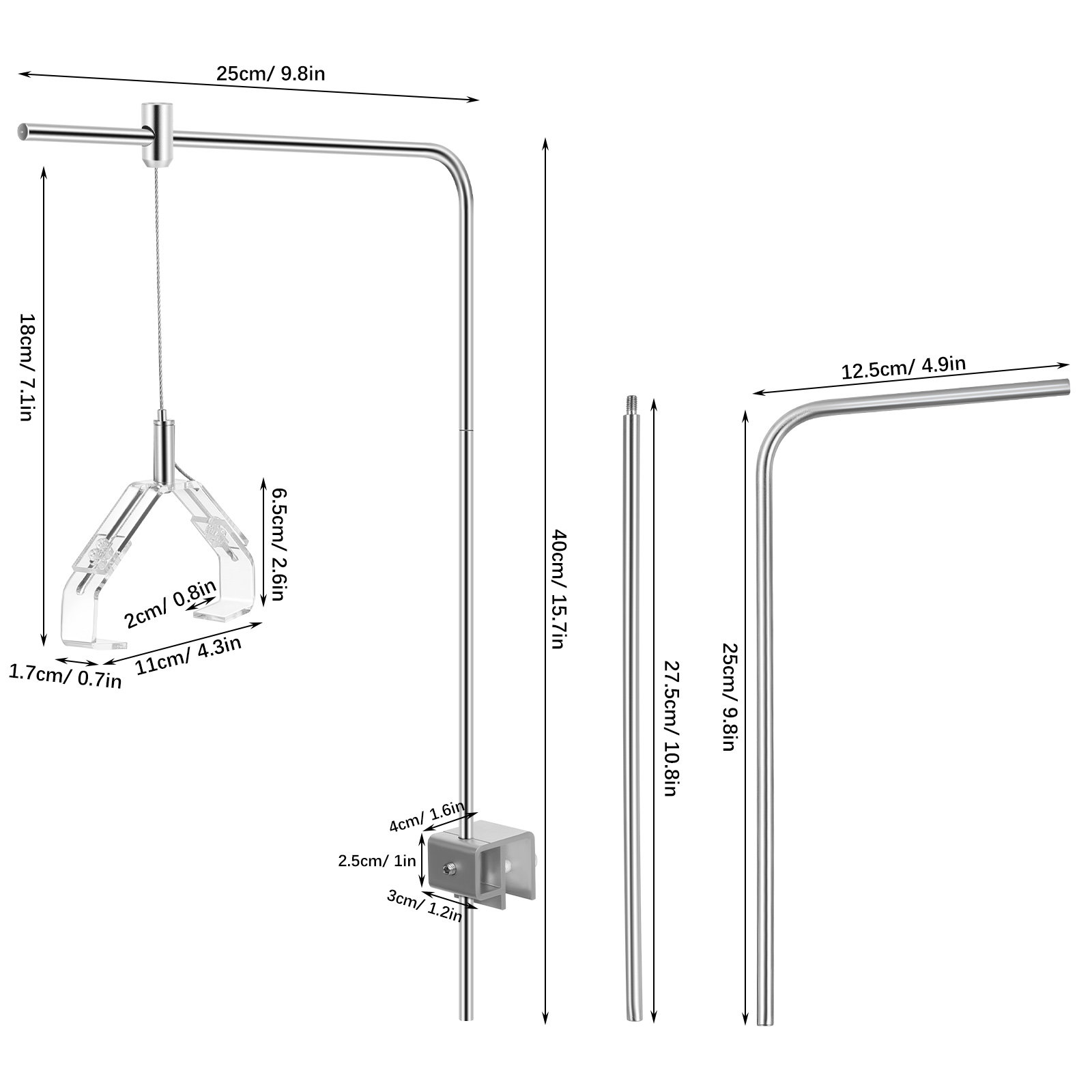 2Pcs Aquarium Lamp Holder Supp - Aquarium Fish Freshwater 评论和价格
