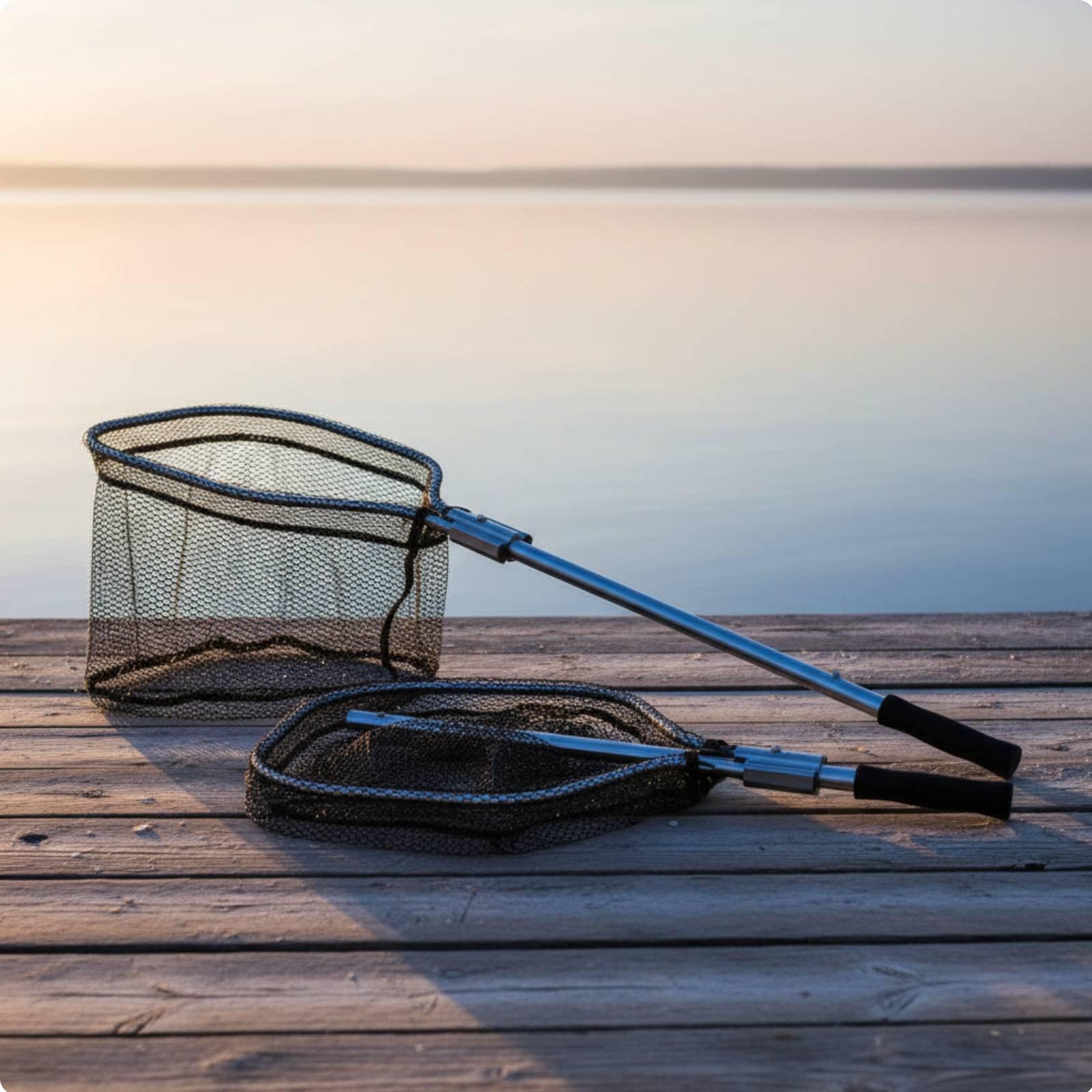 Compact Foldable Fishing Net w - Fish Net Handle 评论和价格