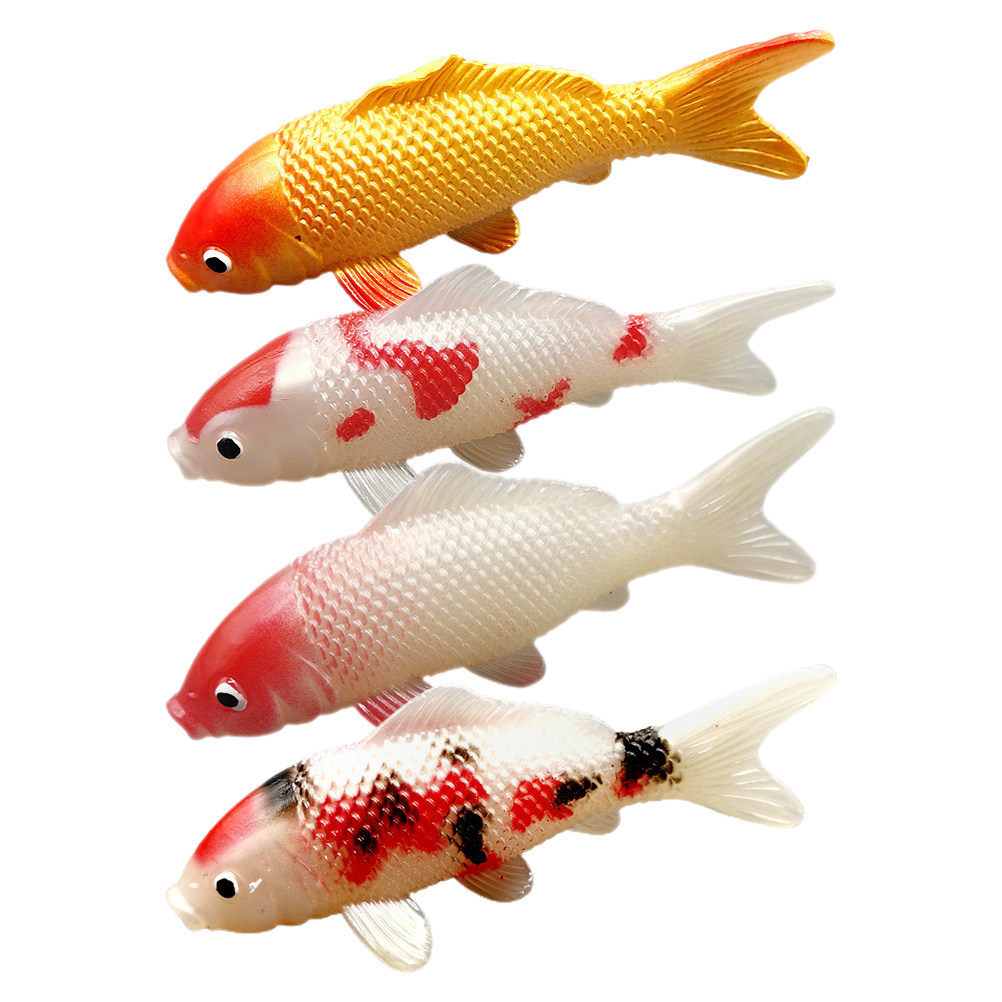4Pcs Stylish Realistic Carp Fi - Aquarium Fish Restaurant 评论和价格