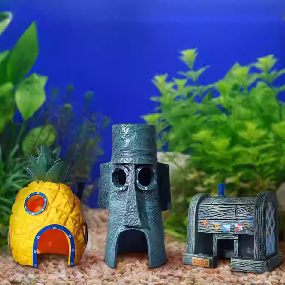 3pcs Cartoon Pineapple House F - Aquarium Fish Japan 评论和价格