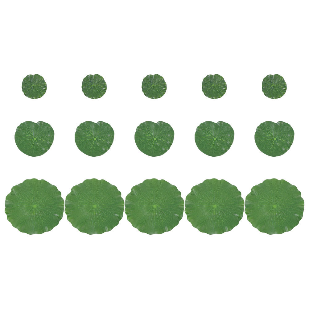 Artificial Lily Pads 15Pcs Rea - Aquarium Fish In Pond 评论和价格