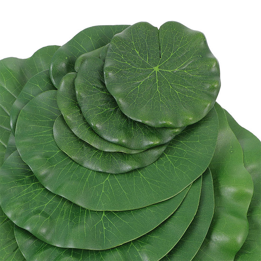 Artificial Lily Pads 15Pcs Rea - Aquarium Fish In Pond 评论和价格