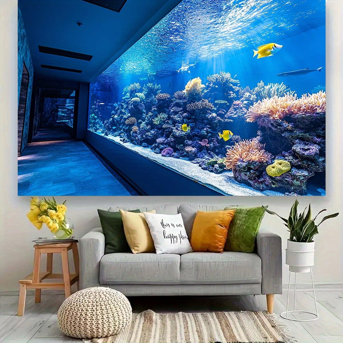 Vibrant Underwater Aquarium Ta - Fish Aquarium Home 评论和价格