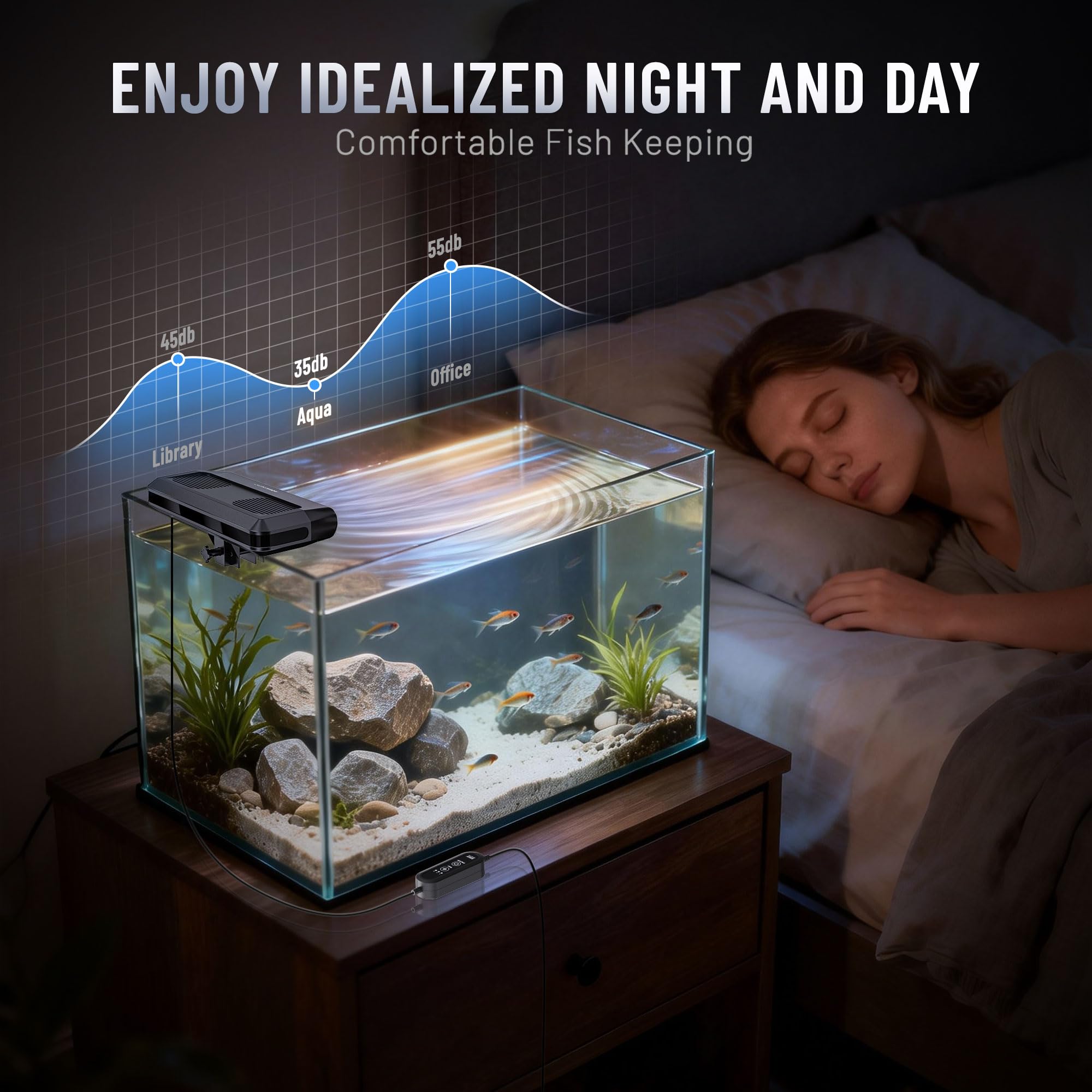 Aquarium Fan, Ultra-Quiet Fish - Aquarium Fish Marine 评论和价格