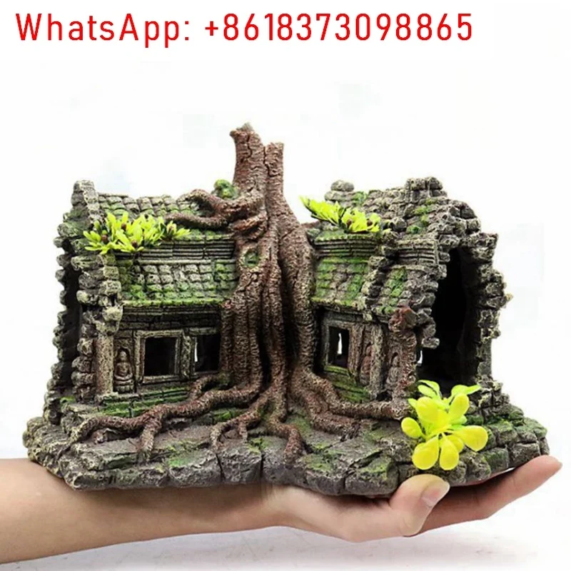 Resin Tree House Wooden Aquari - Aquarium Fish House 评论和价格