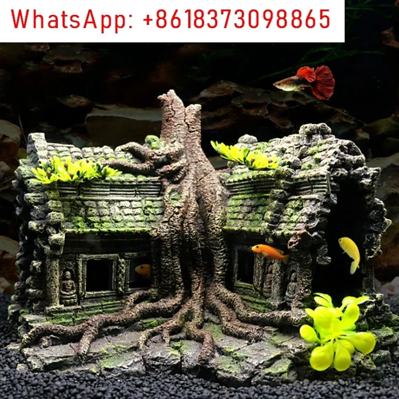 Resin Tree House Wooden Aquari - Aquarium Fish House 评论和价格