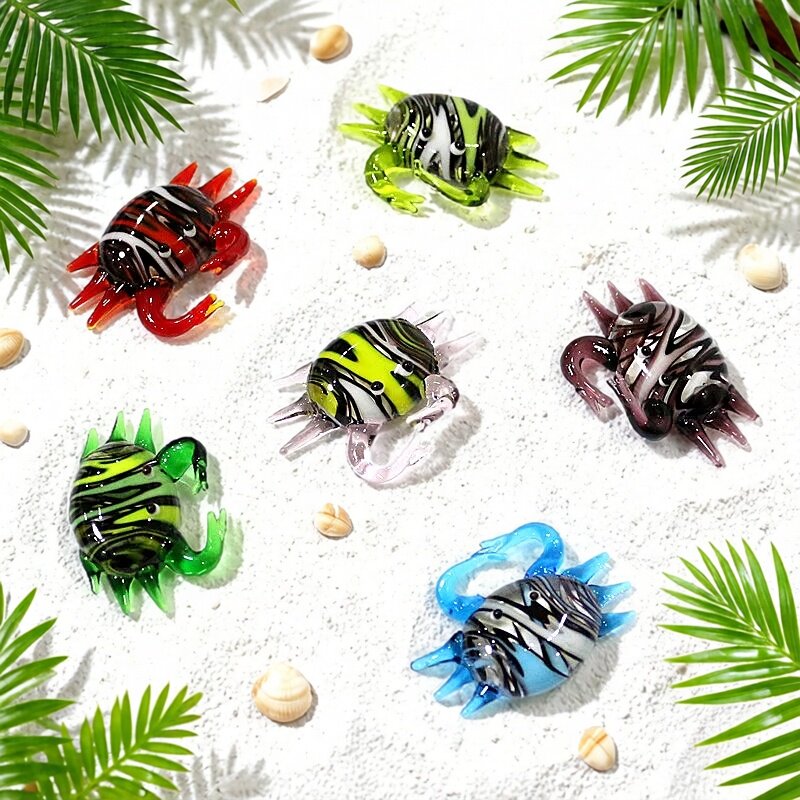 Handmade Cute Mini Glass Crab  - Aquarium Fish Japan 评论和价格