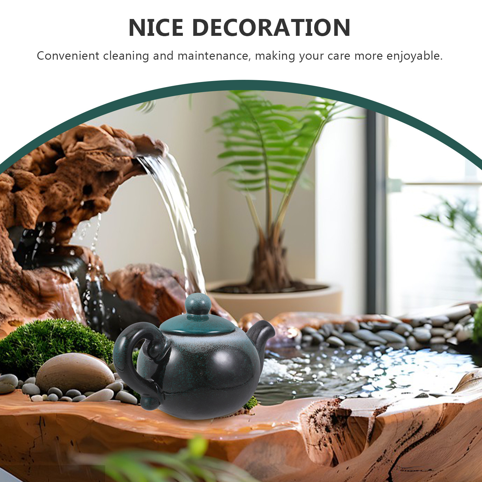 Yao Bian Ceramic Water Fountai - Fish Aquarium Home 评论和价格