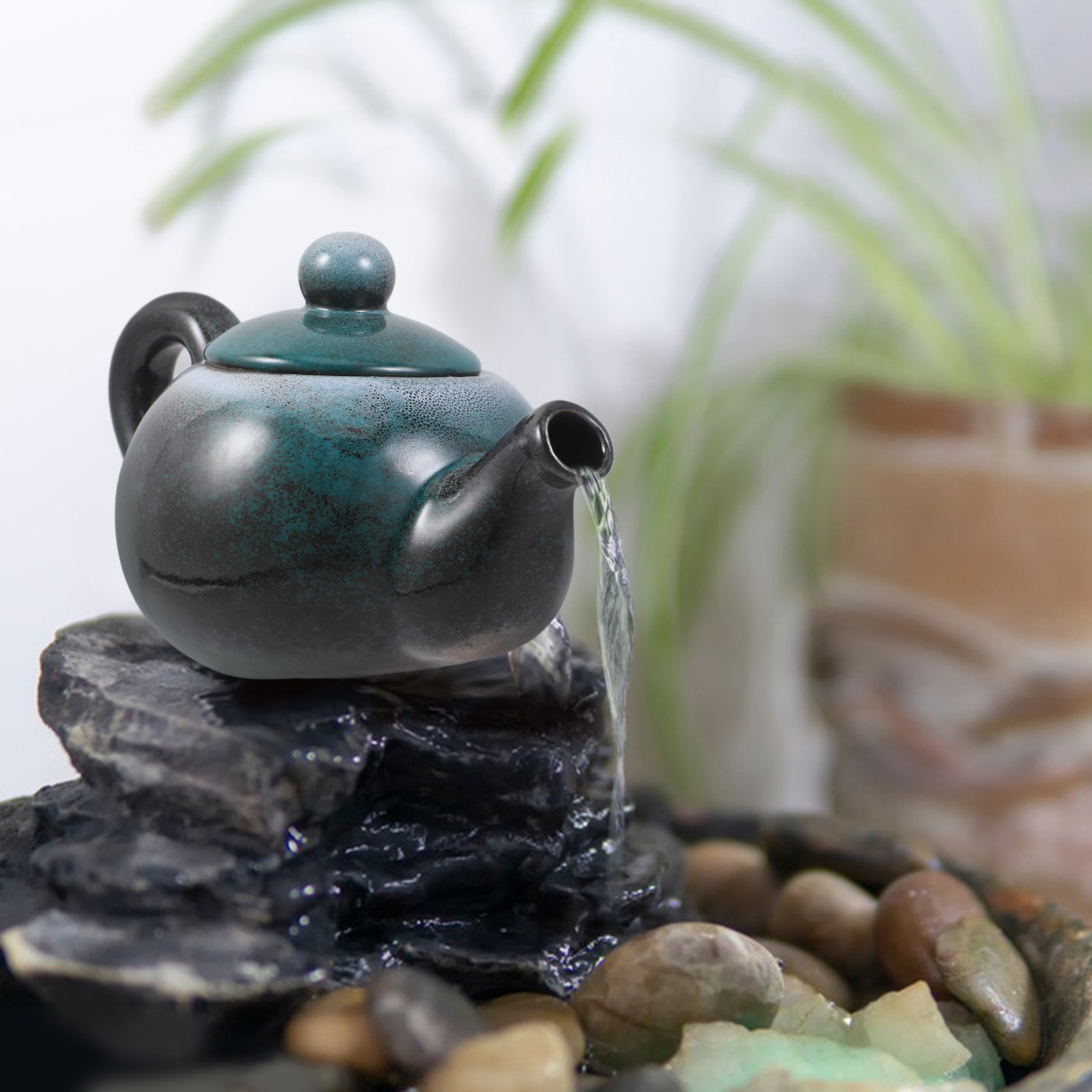 Yao Bian Ceramic Water Fountai - Fish Aquarium Home 评论和价格