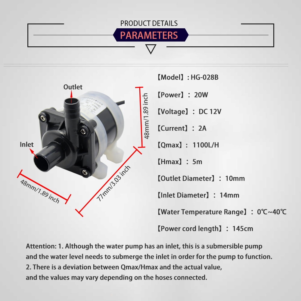 12V DC Brushless Small Submers - Aquarium Fishing 评论和价格