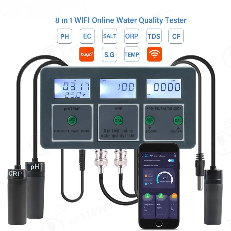 WiFi Digital PH ORP TDS EC Sal - Aquarium Fish In Online 评论和价格