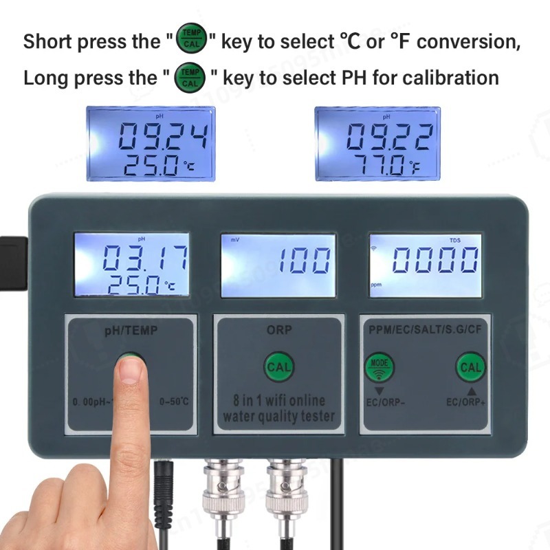 WiFi Digital PH ORP TDS EC Sal - Aquarium Fish In Online 评论和价格